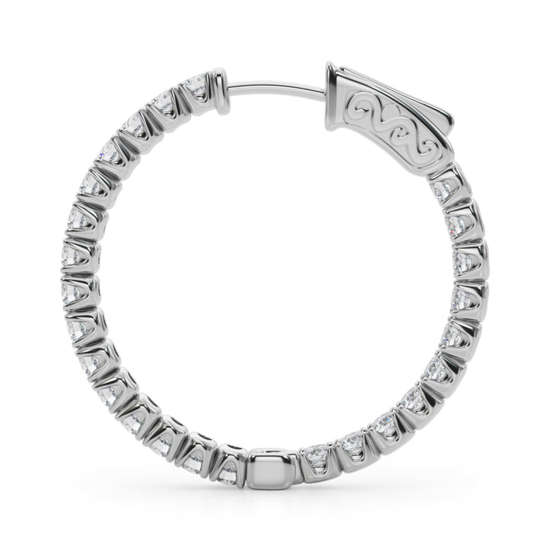 1.1 Inch 4 Prong Round Hoop - alt view