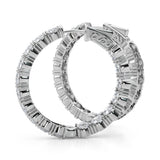 1.2 Inch 4 Prong Round Hoop - alt view