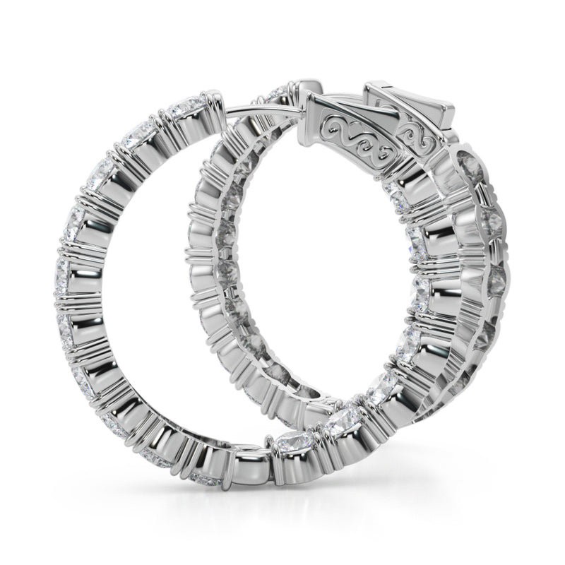 1.2 Inch 4 Prong Round Hoop - alt view