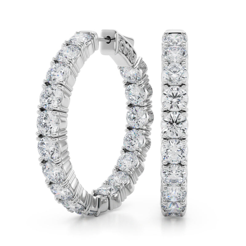 1.2 Inch 4 Prong Round Hoop