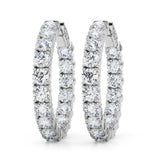 1.2 Inch 4 Prong Round Hoop - alt view