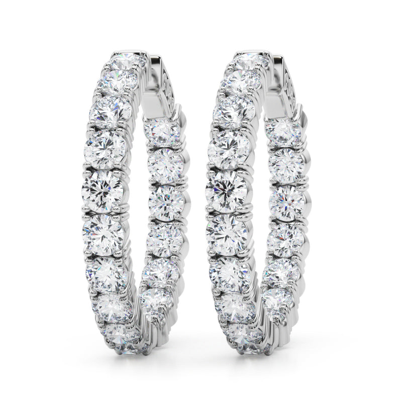 1.2 Inch 4 Prong Round Hoop - alt view
