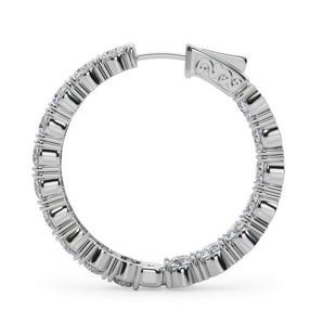 1.2 Inch 4 Prong Round Hoop - alt view