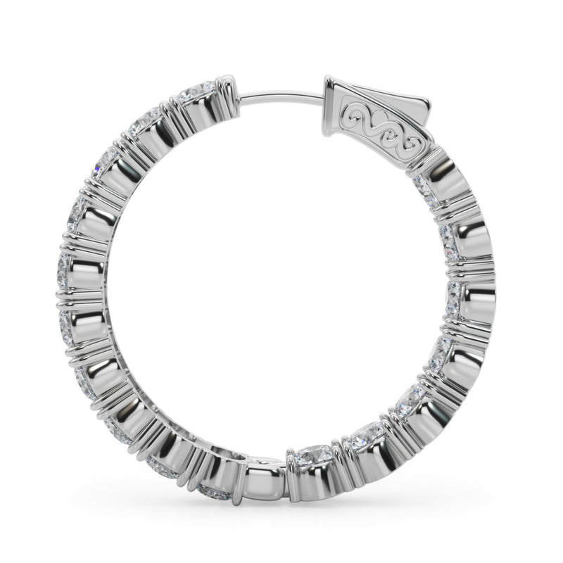 1.2 Inch 4 Prong Round Hoop - alt view
