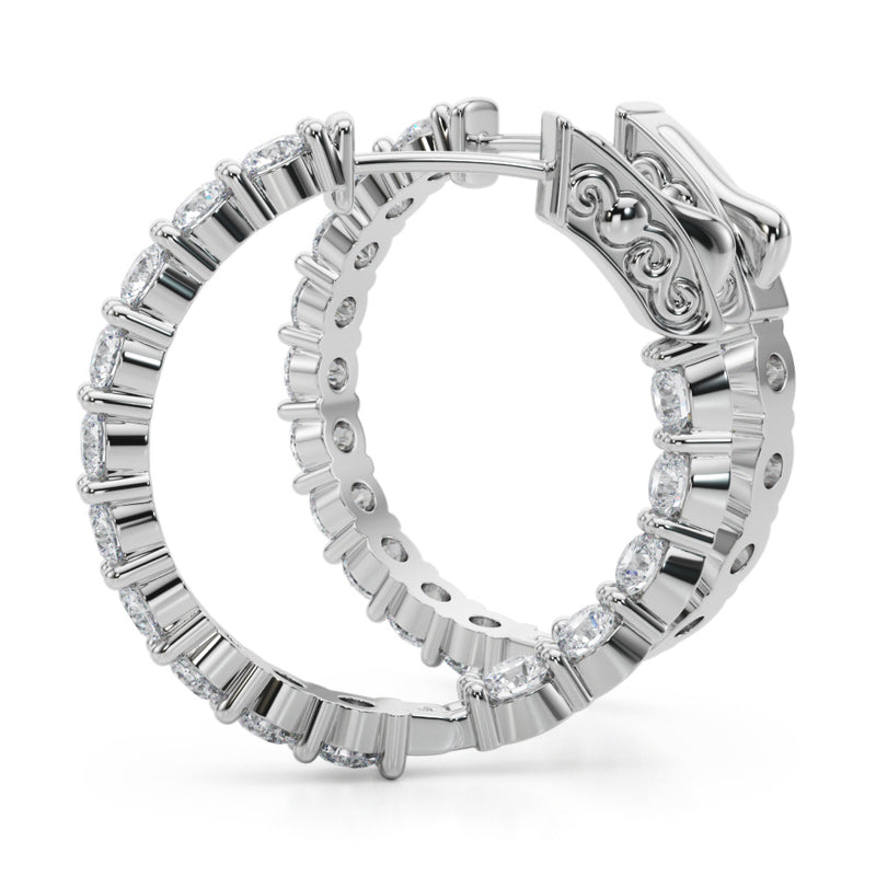 1 Inch 2 Prong Round Hoop - alt view