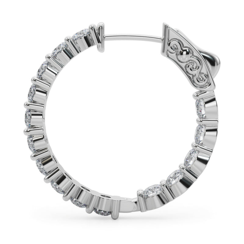 1 Inch 2 Prong Round Hoop - alt view