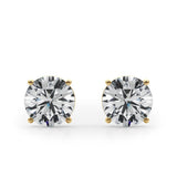 (4 Cttw) 2ct 4 Prong Wire Stud Earring - alt view