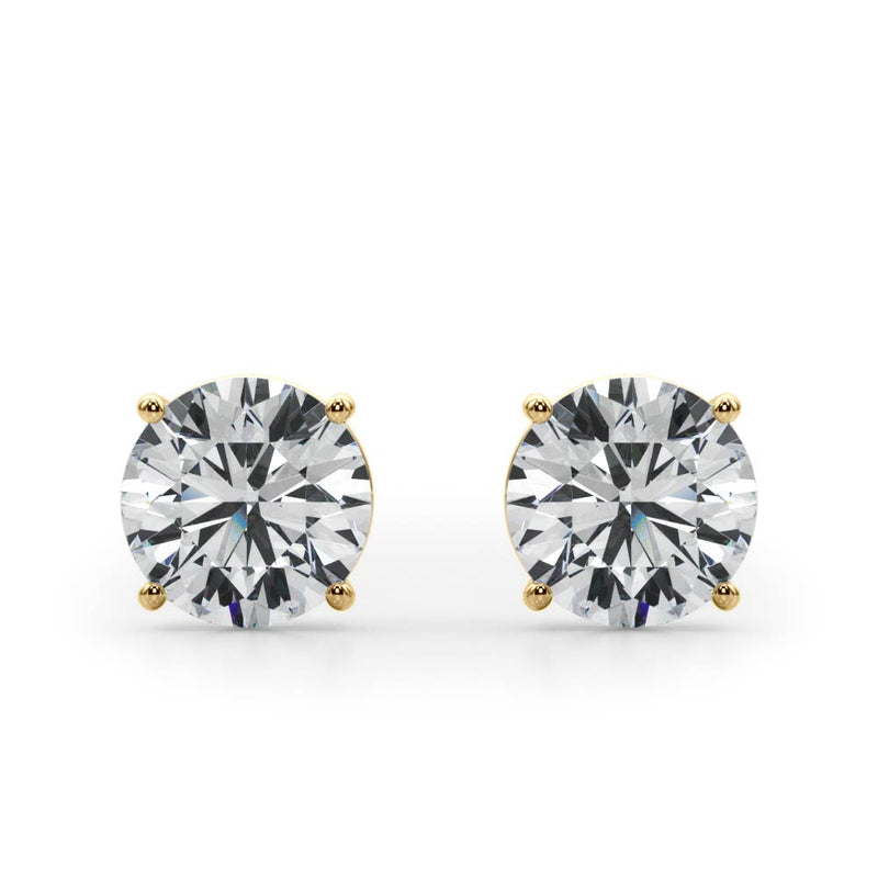 (1.5 Cttw) 3/4ct 3 Prong Wire Stud Earring - alt view