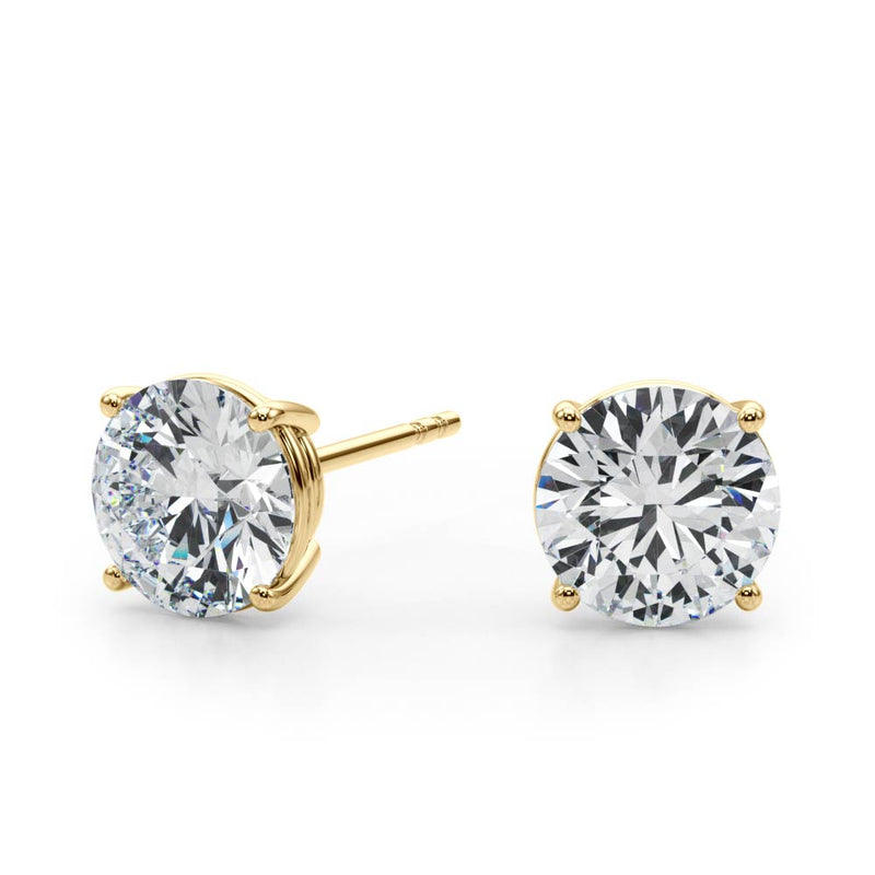 (1.5 Cttw) 3/4ct 3 Prong Wire Stud Earring - alt view