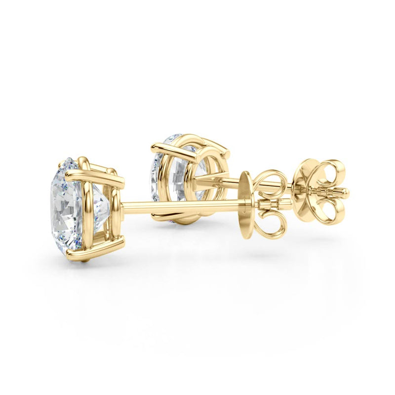(4 Cttw) 2ct 4 Prong Wire Stud Earring - alt view