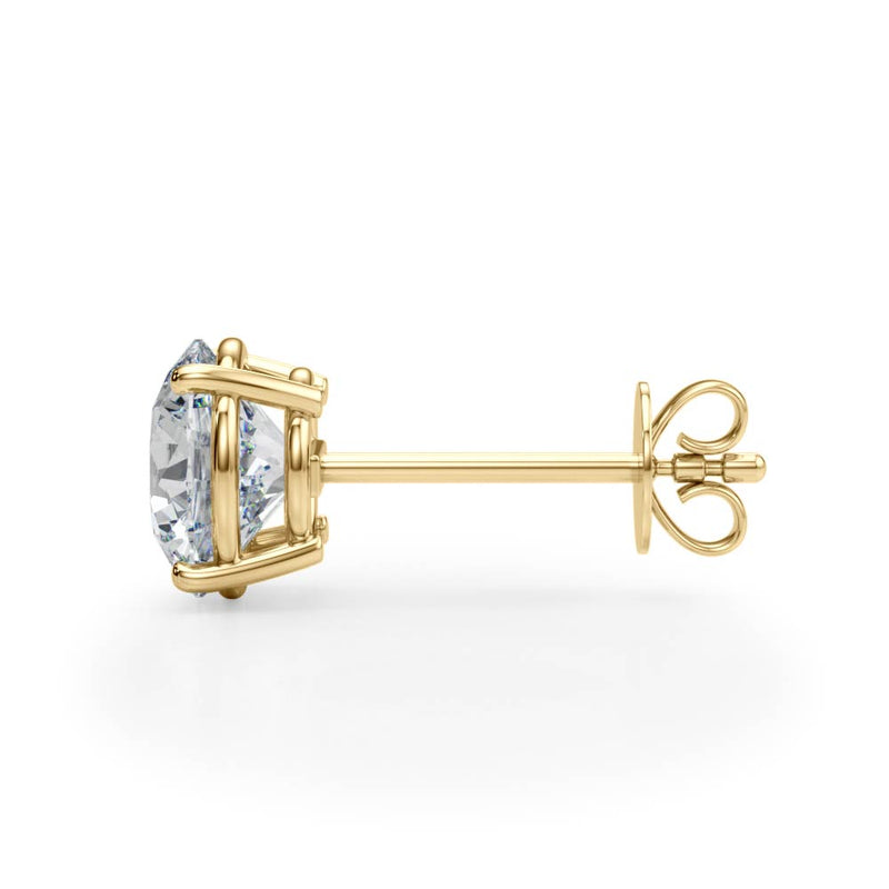 (1/2 Cttw) 1/4ct 4 Prong Wire Stud Earring - alt view