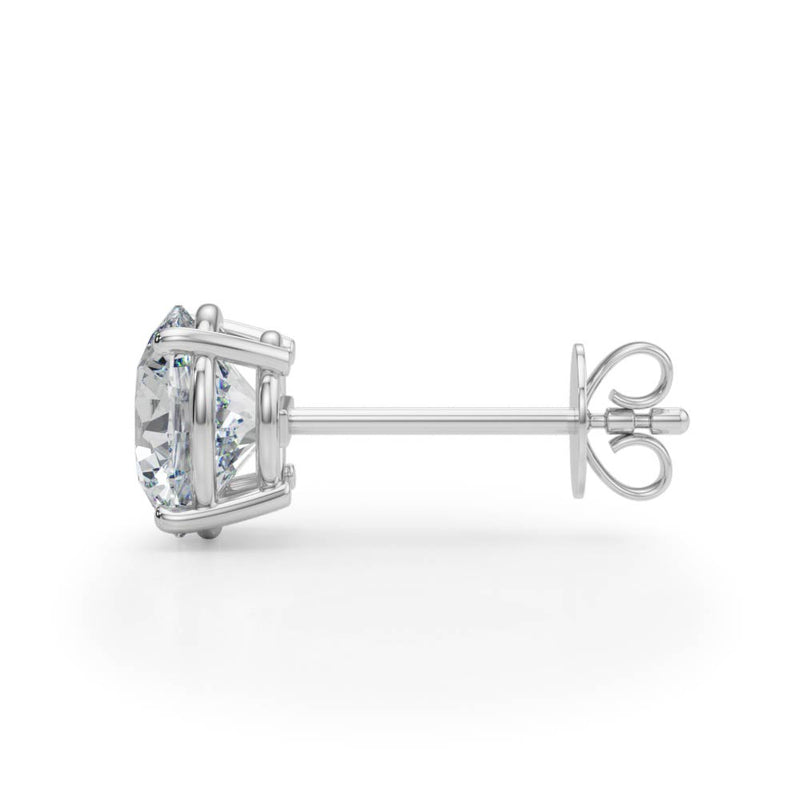 (3/4 Cttw) .37ct 4 Prong Wire Stud Earring - alt view