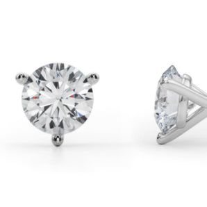 2 cttw 1ct 3 prong wire stud earring lg studs mart 2