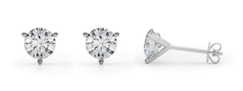 2 cttw 1ct 3 prong wire stud earring lg studs mart 2