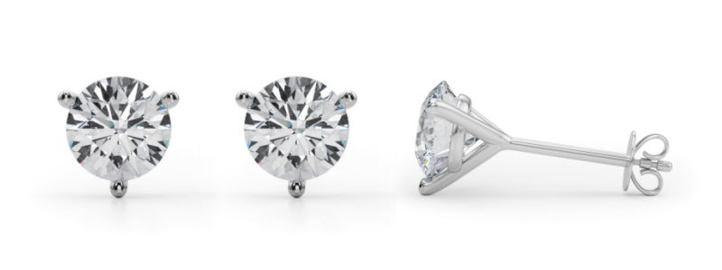 3 cttw 1 5ct 3prong wire stud earring lg studs mart 3