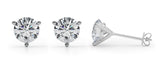 4 cttw 2ct 3prong wire stud earring lg studs mart 4