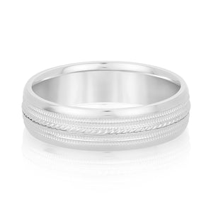 Milgrain Heavy WT Men's Band (N18013H)