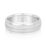 Milgrain Heavy WT Men's Band (N18013H)