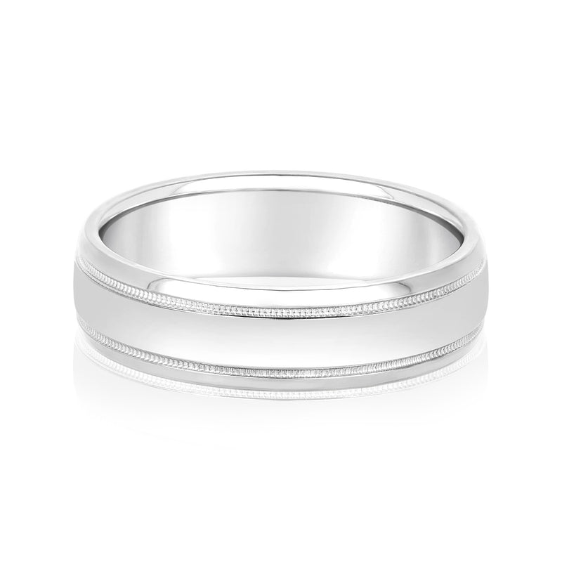 Milgrain Heavy WT Men's Band (N18020H)