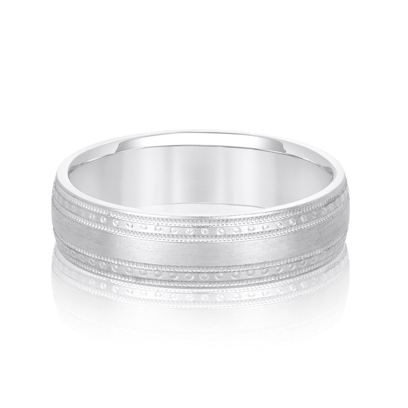 Milgrain Heavy WT Men's Band (N18021H)