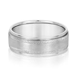 Milgrain Light WT Men's Band (N18031L)