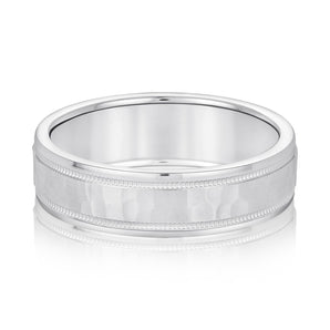 Hammered Standard WT Men's Band (N18045S)