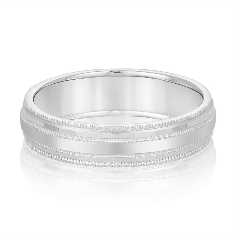 Milgrain Heavy WT Men's Band (N18050H)