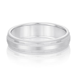 Milgrain Light WT Men's Band (N18050L)