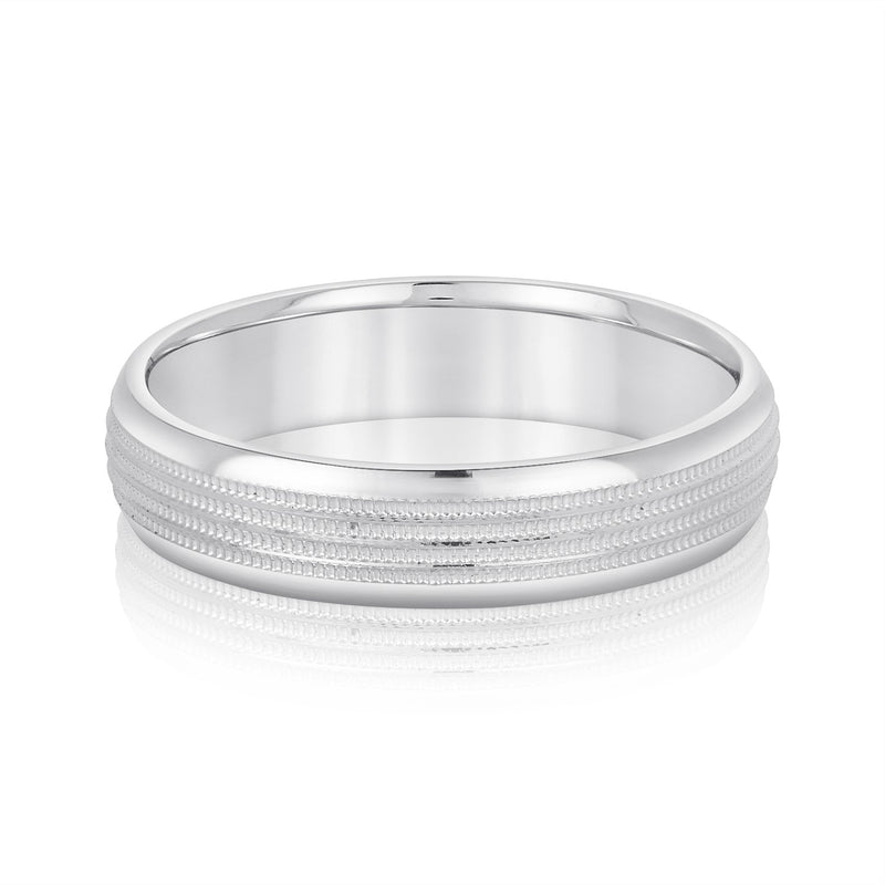 Milgrain Heavy WT Men's Band (N18053H)