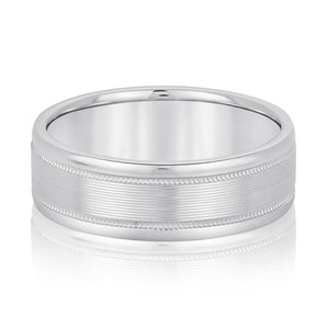 Milgrain Heavy WT Men's Band (N18072H)