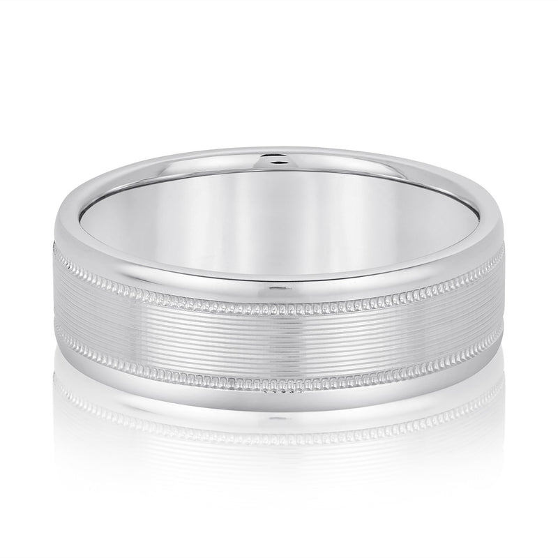 Milgrain Heavy WT Men's Band (N18072H)