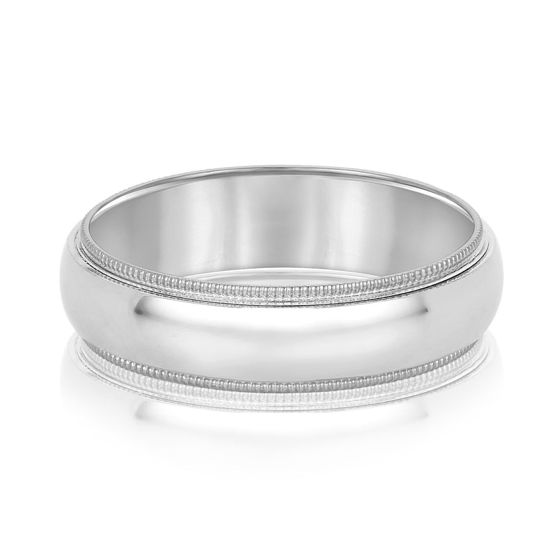 Milgrain Heavy WT Men's Band (N18236H)
