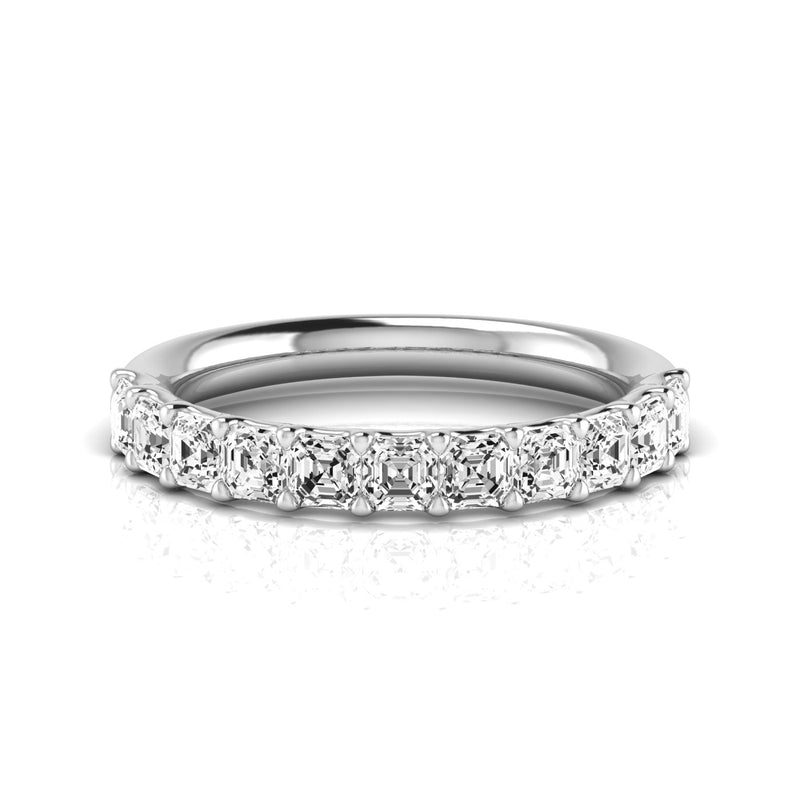 Eternity 1/2 Spread Asscher Diamond Wedding Band (1/2)