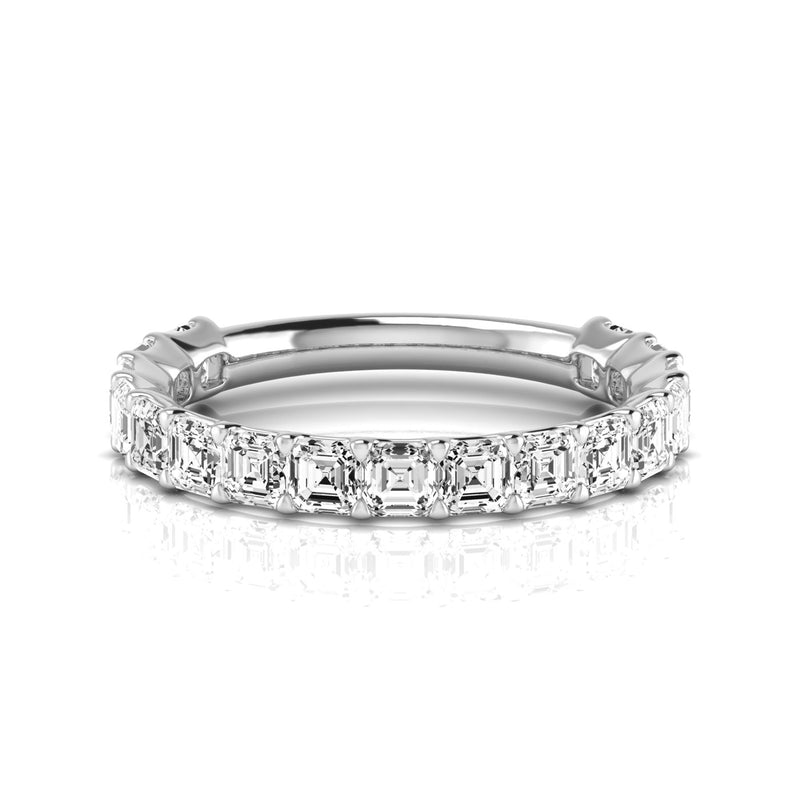 Eternity 3/4 Spread Asscher Diamond Wedding Band (3/4)