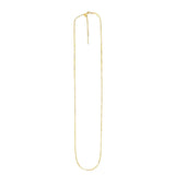 14K Gold .95mm Endless Adjustable Concave Box Chain 
