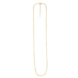 14K Gold 1.7mm Endless Adjustable Flat Cable Chain