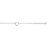 14K Gold Open Heart Anklet