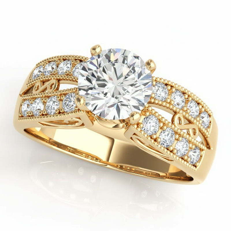 Antique Engagement Ring (50286-E) — Yellow Gold