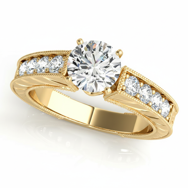 Antique Engagement Ring (50296-E) — Yellow Gold