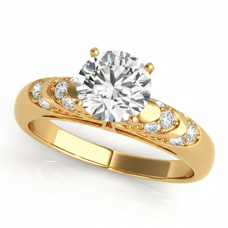 Antique Engagement Ring (50307-E) — Yellow Gold