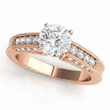 Antique Engagement Ring (50347-E) — Rose Gold