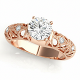 Antique Engagement Ring (50351-E) — Rose Gold