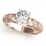 Antique Engagement Ring (50351-E) — Rose Gold