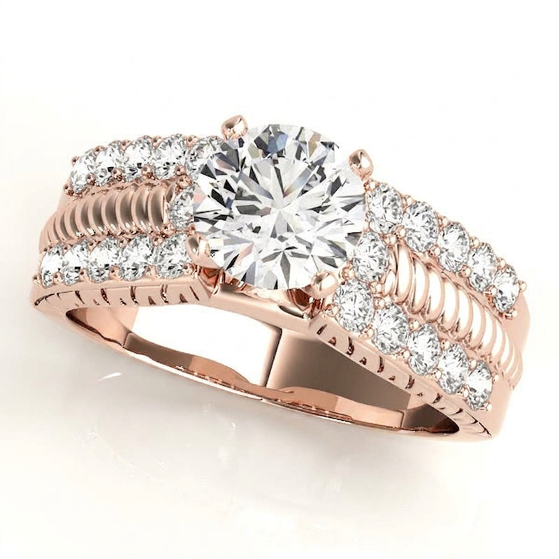 Antique Engagement Ring (50411-E) — Rose Gold