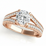 Antique Engagement Ring (50510-E) — Rose Gold
