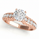 Antique Engagement Ring (50615-E) — Rose Gold