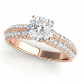 Antique Engagement Ring (50658-E) — Rose Gold