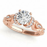 Antique Engagement Ring (50667-E) — Rose Gold