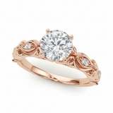 Antique Engagement Ring (50669-E) — Rose Gold