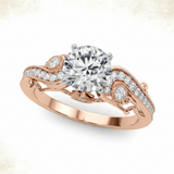 1/5 ctw Natural Antique Engagement Ring — Rose Gold